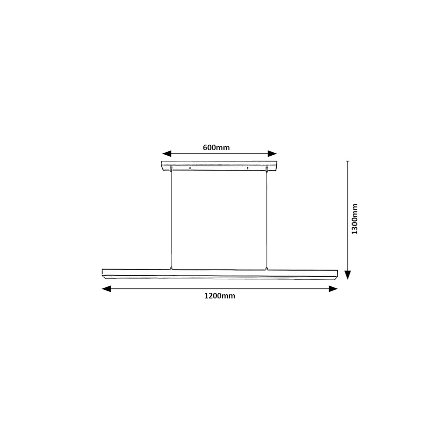 Brilagi - LED-hanglamp aan kabel PAXIS LED/30W/230V 120 cm zwart