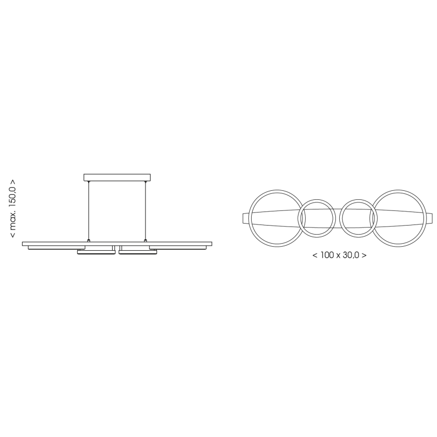 Brilagi - LED hanglamp aan kabel PLANK LED/35W/230V 4000K 30x100 cm hout