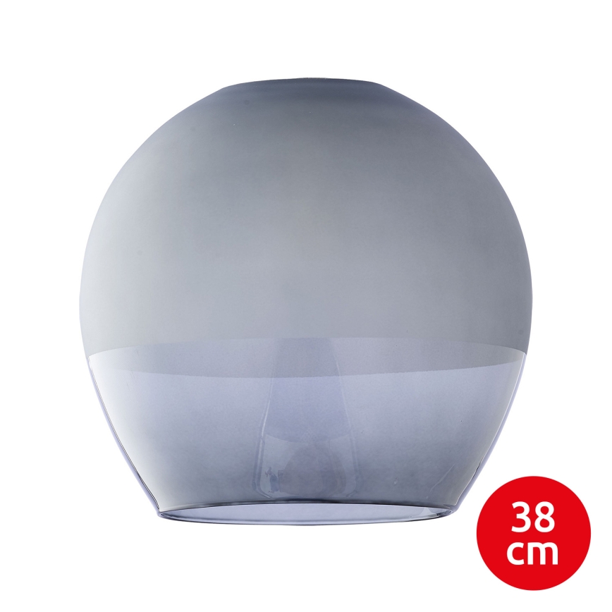 BRILAGI - LED hanglamp aan kabel RETRO GLASS 1xE27/60W/230V Ø 38 cm mat chroom/rookgrijs