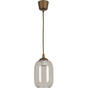 Brilagi - LED-hanglamp aan kabel RETRO GLASS 1xE27/60W/230V pr. 14 cm bruin/rookgrijs
