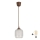 Brilagi - LED-hanglamp aan kabel RETRO GLASS 1xE27/60W/230V Ø 14 cm bruin/wit