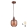 Brilagi - LED-hanglamp aan kabel RETRO GLASS 1xE27/60W/230V Ø 14 cm wit/rookbruin