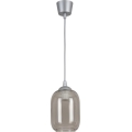 Brilagi - LED-hanglamp aan kabel RETRO GLASS 1xE27/60W/230V Ø 14 cm zilver/rookgrijs