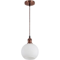 Brilagi - LED-hanglamp aan kabel RETRO GLASS 1xE27/60W/230V Ø 15 cm wit