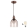 Brilagi - LED-hanglamp aan kabel RETRO GLASS 1xE27/60W/230V Ø 17 cm koper/gerookt beige