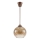 Brilagi - LED-hanglamp aan kabel RETRO GLASS 1xE27/60W/230V Ø 18 cm bruin/gerookt bruin