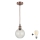 Brilagi - LED hanglamp aan kabel RETRO GLASS 1xE27/60W/230V Ø 18 cm koper/helder