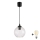 Brilagi - LED hanglamp aan kabel RETRO GLASS 1xE27/60W/230V Ø 18 cm zwart/helder