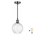 BRILAGI - LED-hanglamp aan kabel RETRO GLASS 1xE27/60W/230V Ø 18 cm zwart/helder