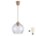 Brilagi - LED-hanglamp aan kabel RETRO GLASS 1xE27/60W/230V Ø 25 cm beige/rookgrijs