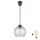 Brilagi - LED-hanglamp aan kabel RETRO GLASS 1xE27/60W/230V Ø 25 cm bruin/rookgrijs