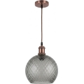 Brilagi - LED-hanglamp aan kabel RETRO GLASS 1xE27/60W/230V Ø 25 cm koper/rookgrijs