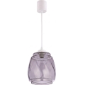 Brilagi - LED-hanglamp aan kabel RETRO GLASS 1xE27/60W/230V Ø 26 cm wit/rookgrijs