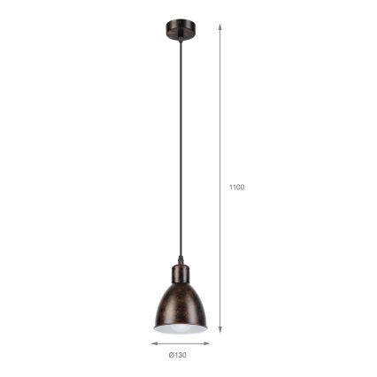 Brilagi - LED-hanglamp aan kabel RIDDY 1xE27/60W/230V koper/patina