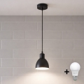 Brilagi - LED-hanglamp aan kabel RIDDY 1xE27/60W/230V zwart
