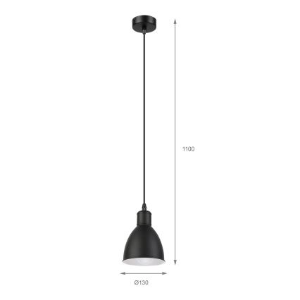 Brilagi - LED-hanglamp aan kabel RIDDY 1xE27/60W/230V zwart