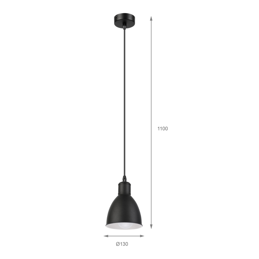 Brilagi - LED-hanglamp aan kabel RIDDY 1xE27/60W/230V zwart
