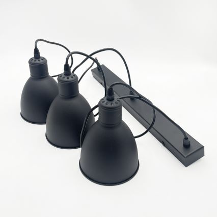 Brilagi - LED hanglamp aan kabel RIDDY 3xE27/60W/230V zwart