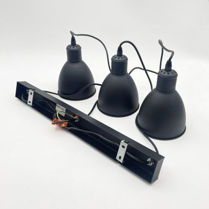 Brilagi - LED hanglamp aan kabel RIDDY 3xE27/60W/230V zwart