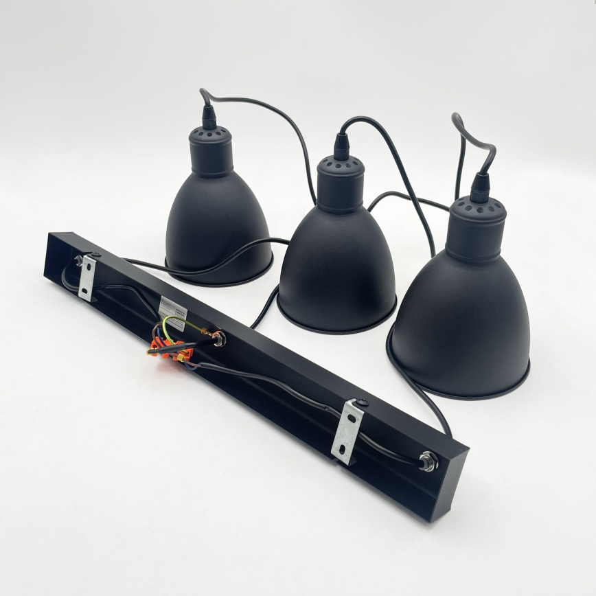 Brilagi - LED hanglamp aan kabel RIDDY 3xE27/60W/230V zwart