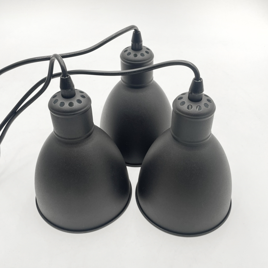 Brilagi - LED hanglamp aan kabel RIDDY 3xE27/60W/230V zwart