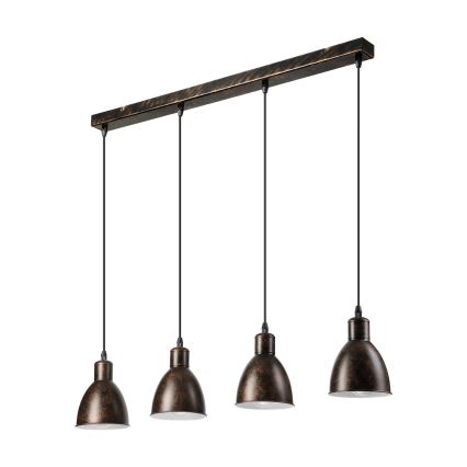 Brilagi - LED-hanglamp aan kabel RIDDY 4xE27/60W/230V koper/patina