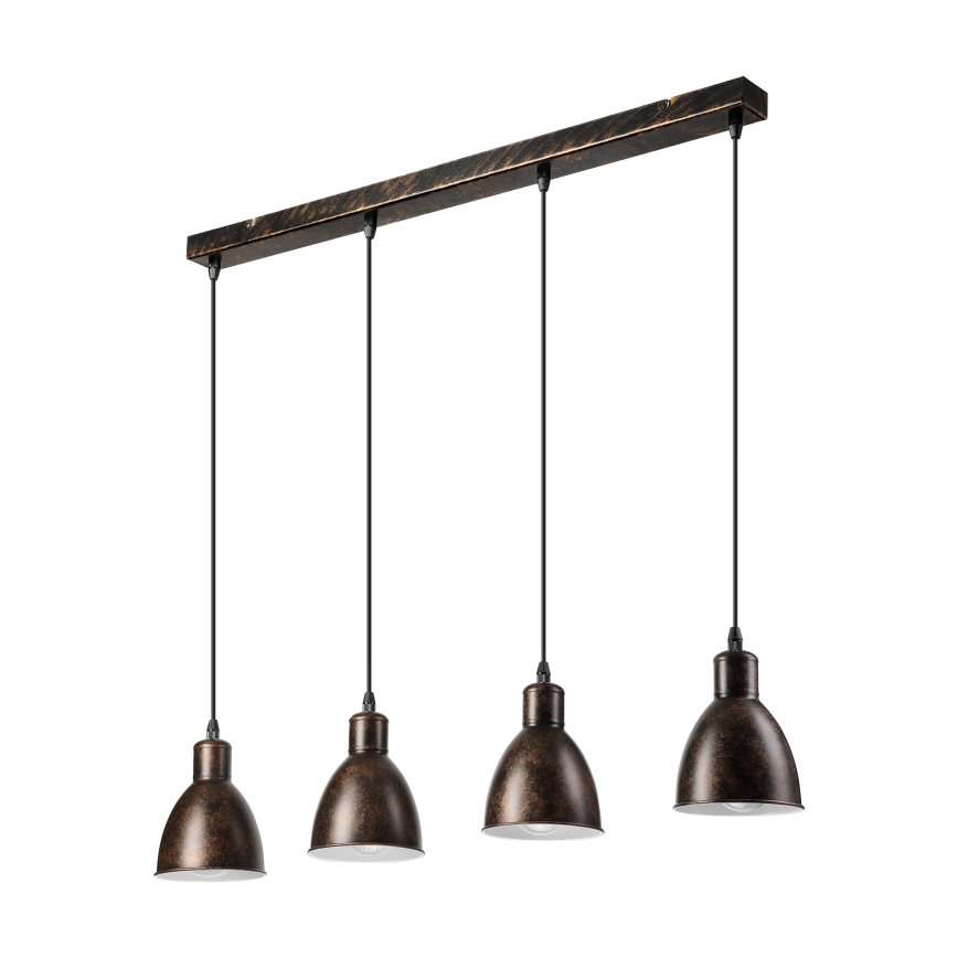 Brilagi - LED-hanglamp aan kabel RIDDY 4xE27/60W/230V koper/patina