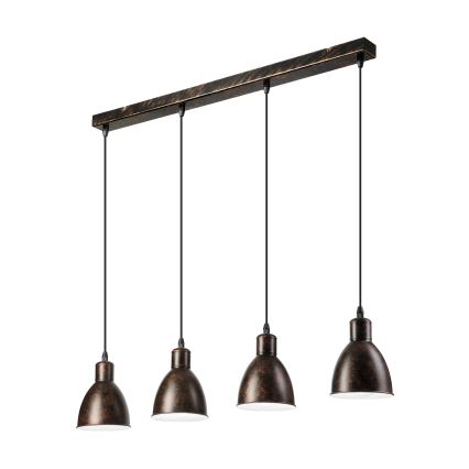 Brilagi - LED-hanglamp aan kabel RIDDY 4xE27/60W/230V koper/patina