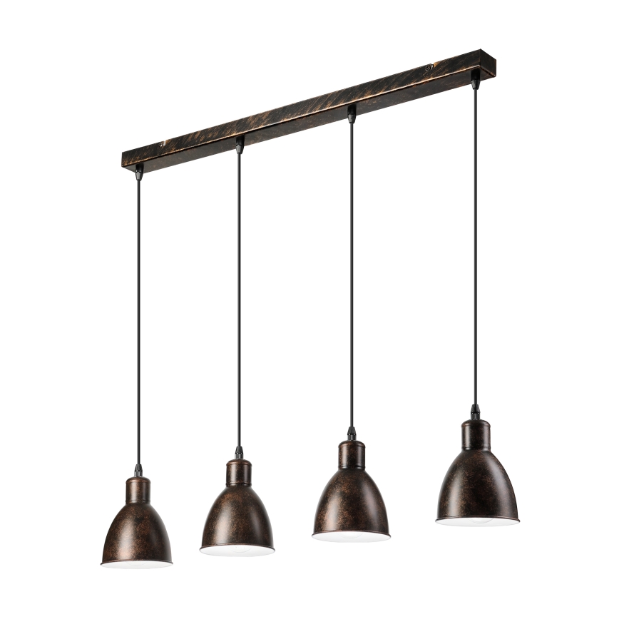 Brilagi - LED-hanglamp aan kabel RIDDY 4xE27/60W/230V koper/patina