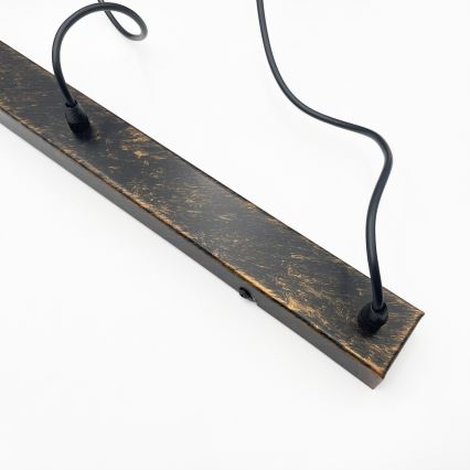 Brilagi - LED-hanglamp aan kabel RIDDY 4xE27/60W/230V koper/patina