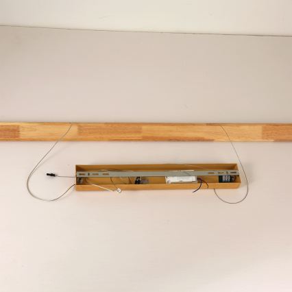 Brilagi - LED-hanglamp aan kabel UMEA WOOD LED/30W/230V 120 cm rubberhout