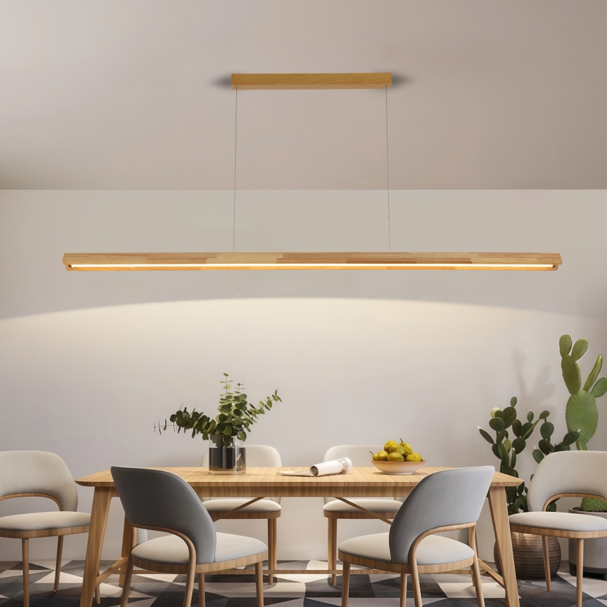Brilagi - LED-hanglamp aan kabel UMEA WOOD LED/40W/230V 150 cm hout