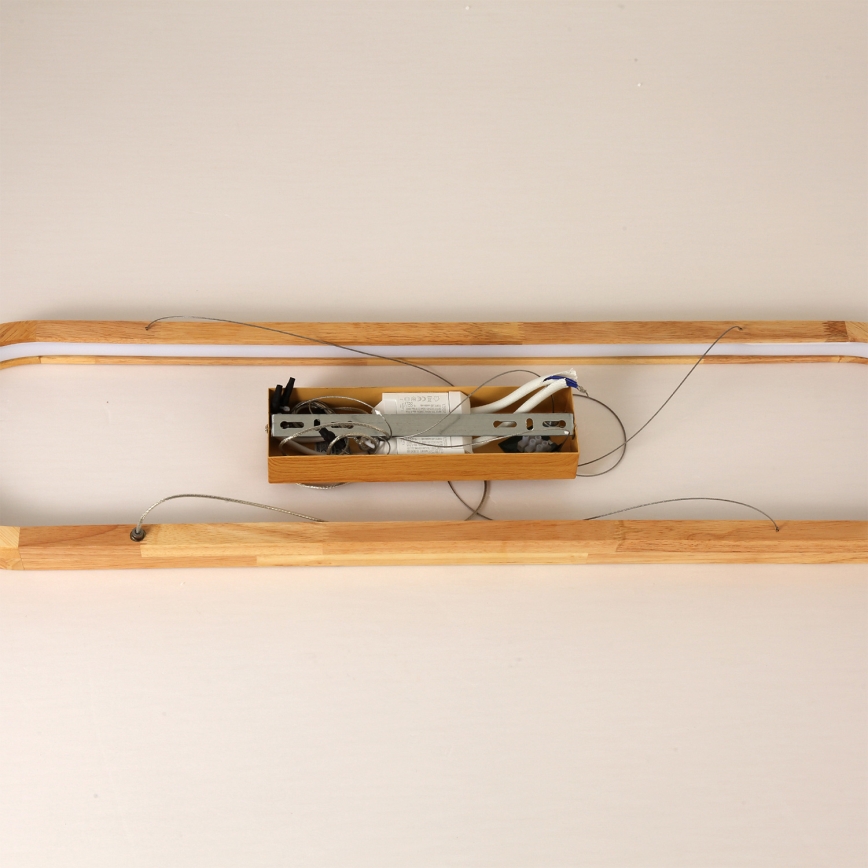 Brilagi - LED-hanglamp aan kabel UMEA WOOD LED/40W/230V 90x22 cm hout