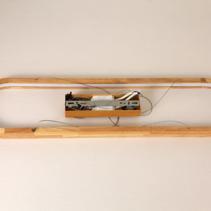 Brilagi - LED-hanglamp aan kabel UMEA WOOD LED/40W/230V 90x22 cm rubberhout