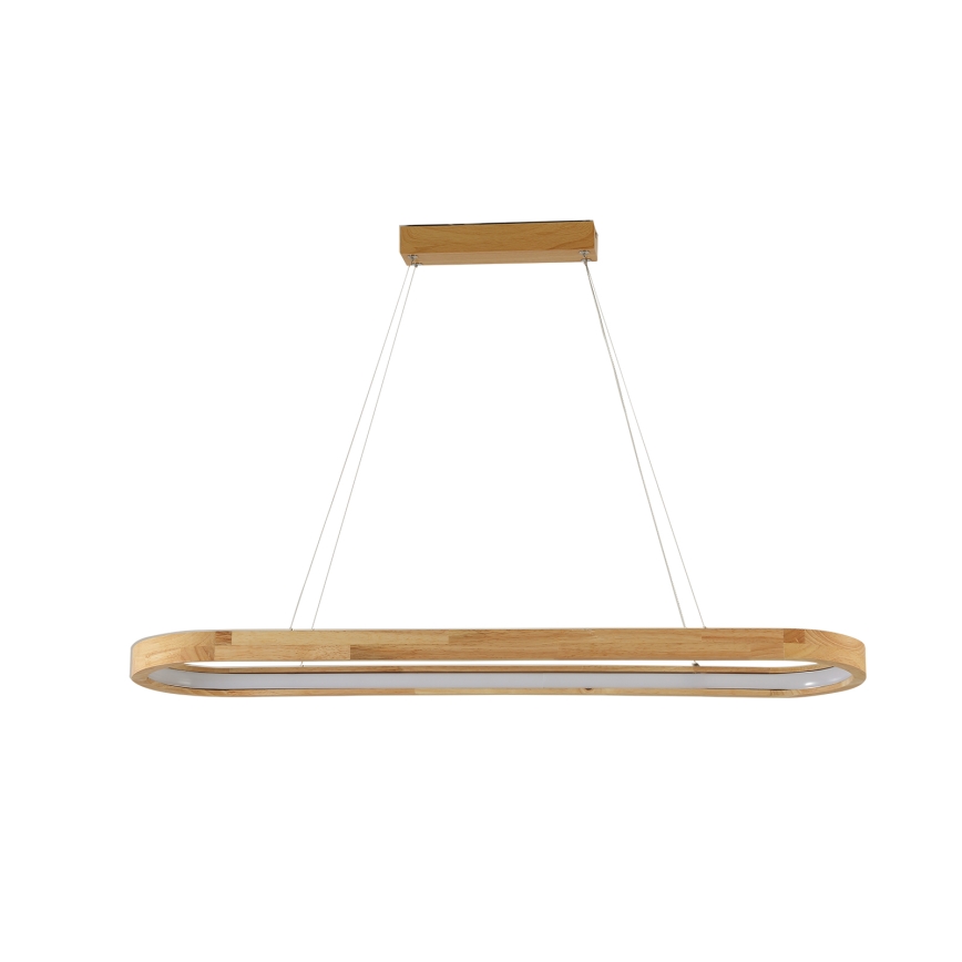 Brilagi - LED-hanglamp aan kabel UMEA WOOD LED/40W/230V 90x22 cm rubberhout