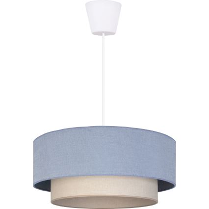 Brilagi - LED-hanglamp aan snoer BOHO ECO 1xE27/10W/230V Ø 40 cm blauw/crème