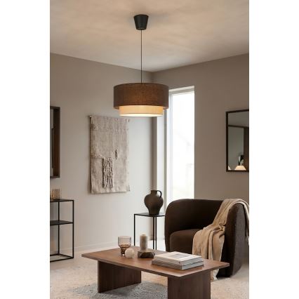 Brilagi - LED-hanglamp aan snoer BOHO ECO 1xE27/10W/230V Ø 40 cm bruin/crème