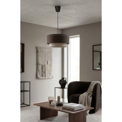 Brilagi - LED-hanglamp aan snoer BOHO ECO 1xE27/10W/230V Ø 40 cm bruin/crème