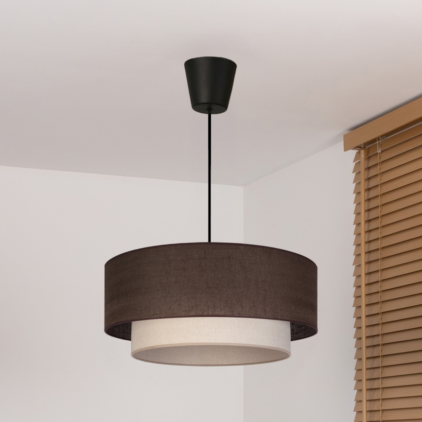 Brilagi - LED-hanglamp aan snoer BOHO ECO 1xE27/10W/230V Ø 40 cm bruin/crème