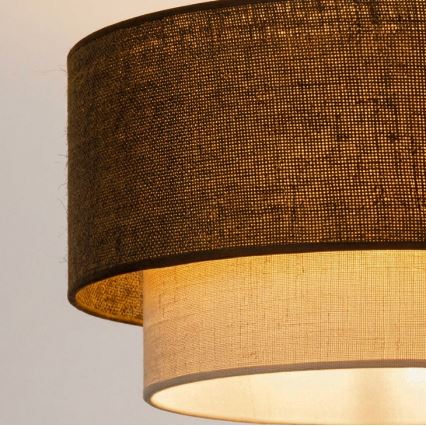 Brilagi - LED-hanglamp aan snoer BOHO ECO 1xE27/10W/230V Ø 40 cm bruin/crème