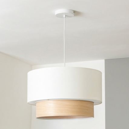 Brilagi - LED-hanglamp aan snoer CERIA 1xE27/40W/230V Ø 50 cm wit/beige