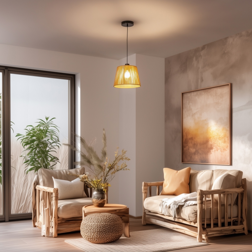 Brilagi - LED-hanglamp aan snoer CERIA BOHO 1xE27/40W/230V Ø 28 cm bruin