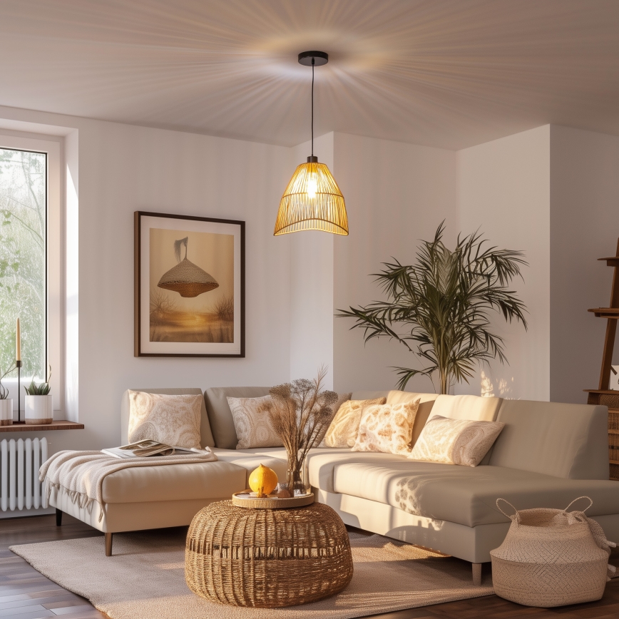 Brilagi - LED-hanglamp aan snoer CERIA BOHO 1xE27/40W/230V Ø 30 cm bruin