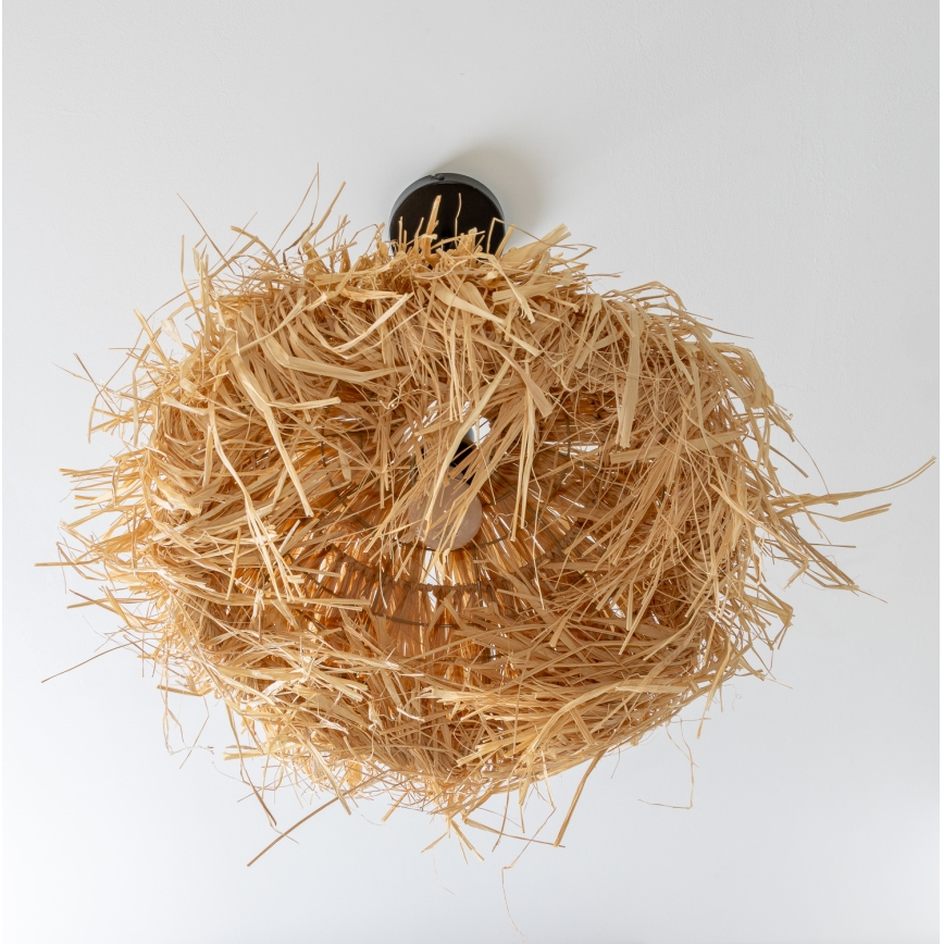 Brilagi - LED-hanglamp aan snoer CERIA BOHO 1xE27/40W/230V Ø 40 cm raffia