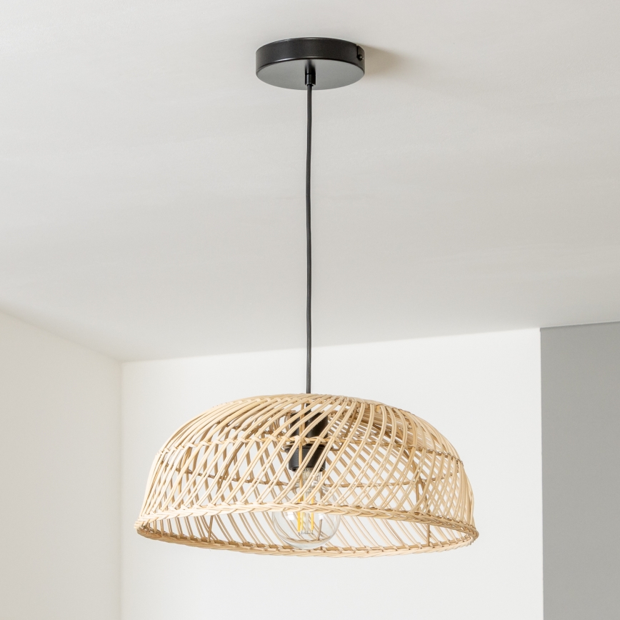 Brilagi - LED-hanglamp aan snoer CERIA BOHO 1xE27/40W/230V Ø 40 cm rotan