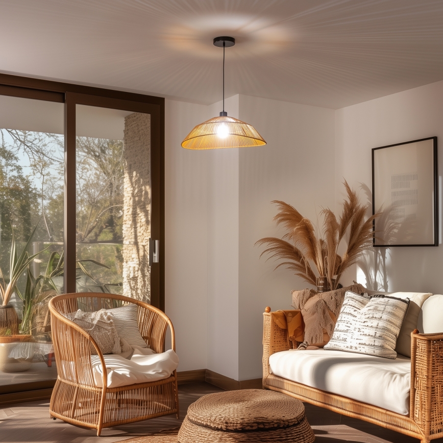 Brilagi - LED-hanglamp aan snoer CERIA BOHO 1xE27/40W/230V Ø 50 cm bruin