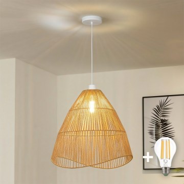 Brilagi - LED hanglamp aan snoer CERIA BOHO 1xE27/40W/230V Ø 70 cm bruin