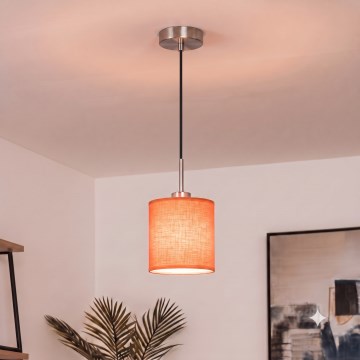 Brilagi - LED-hanglamp aan snoer NUBILA 1xE27/60W/230V Ø 14 cm zwart/oranje
