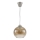 Brilagi - LED-hanglamp aan snoer RETRO GLASS 1x E27/60W/230V Ø 18 cm zilver/rookbruin