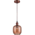 Brilagi - LED-hanglamp aan snoer RETRO GLASS 1xE27/60W/230V Ø 14 cm koper/gerookt bruin